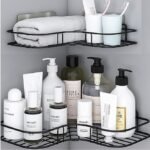 Bathroom and Kitchen Corner Wall Mounted Rack Shelf (Pack of 2)